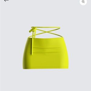 Finesse brand new with tags yellow tie mini skirt size XS